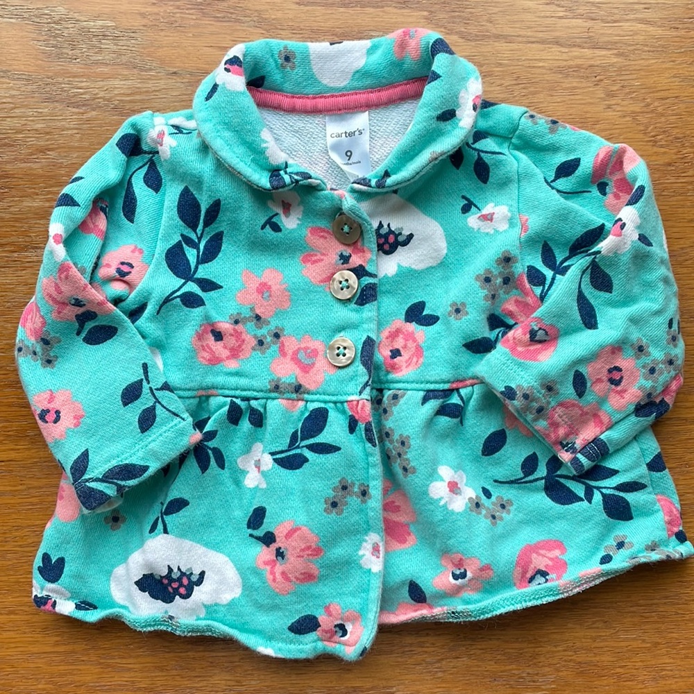 Carter’s floral button up jacket